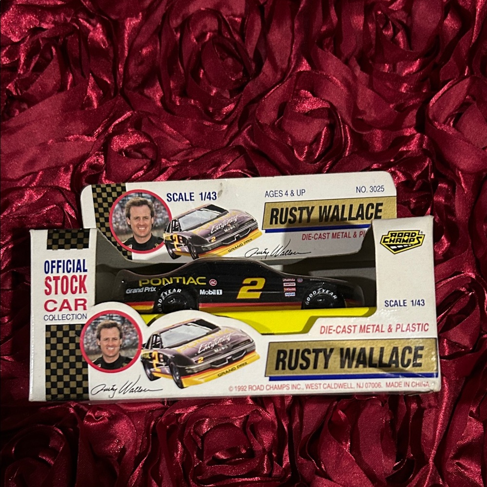 Rusty Wallace Die-Cast Car Model - Black and Yellow